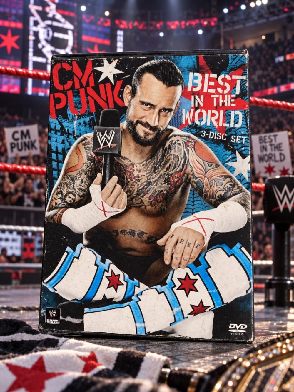 WWE CM Punk: Best In The World (3-DVD Set, Region 1) Very Good condition!